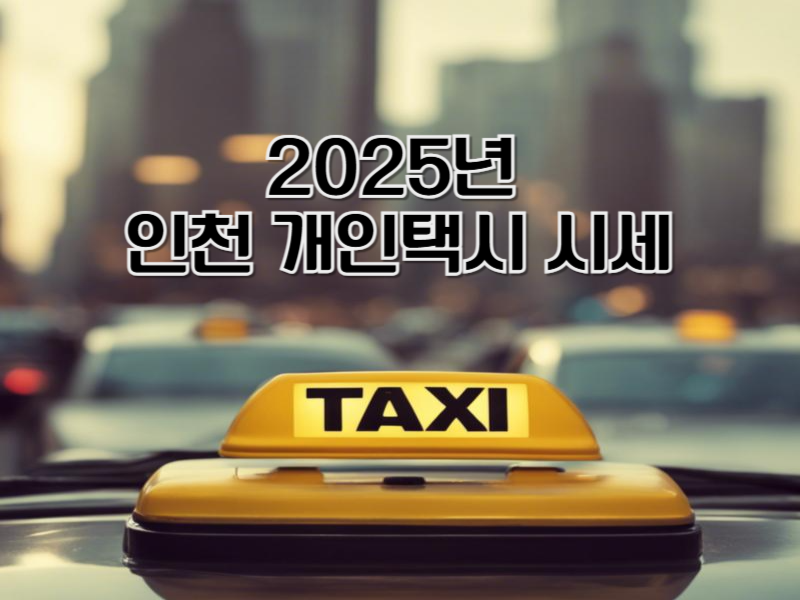 인천 개인택시 시세의 변화