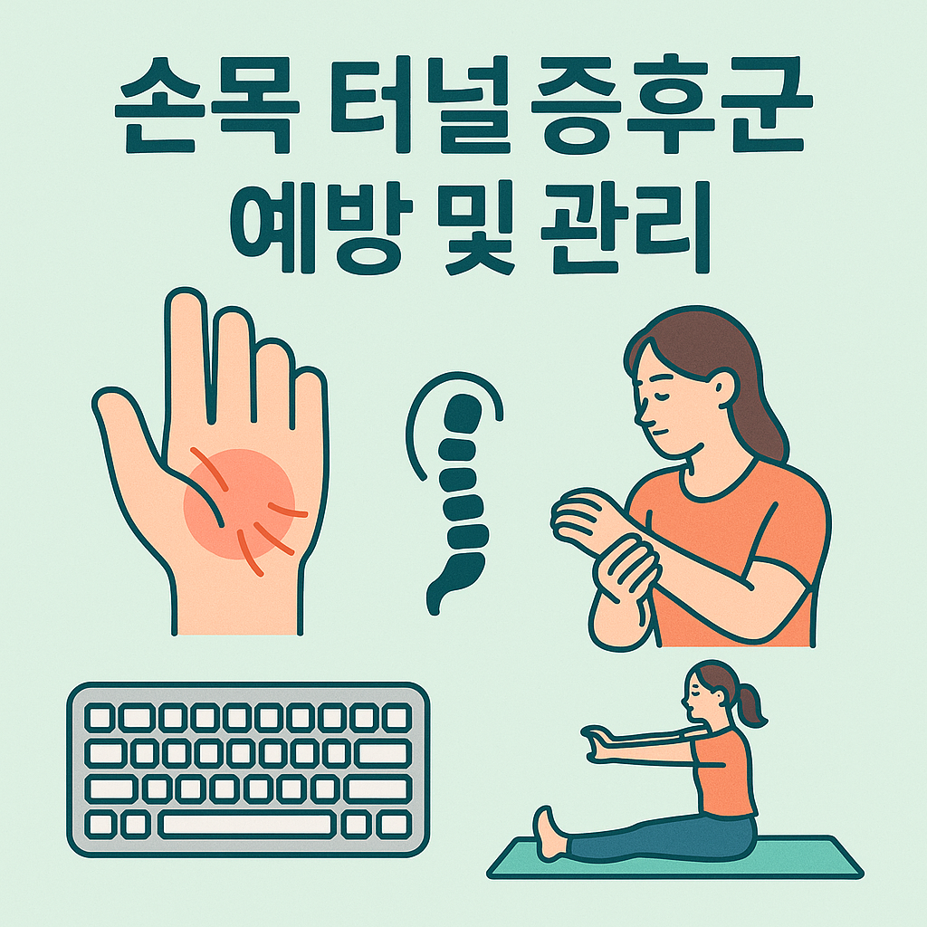 중년 손목 터널 증후군 예방 및 관리