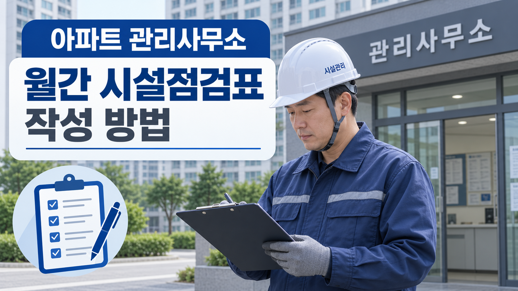 아파트 관리사무소 월간 시설점검표 작성 방법, 점검 기록을 관리에 활용하는 실무 기준