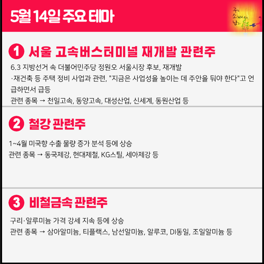 서울 고속버스터미널 재개발 관련주