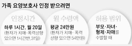 가족요양보호사 인정 금액