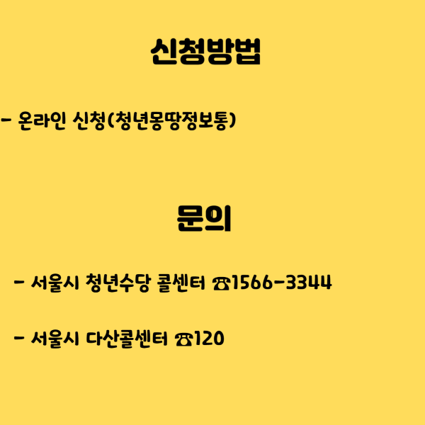 2024 서울시 청년수당 추가모집 신청방법