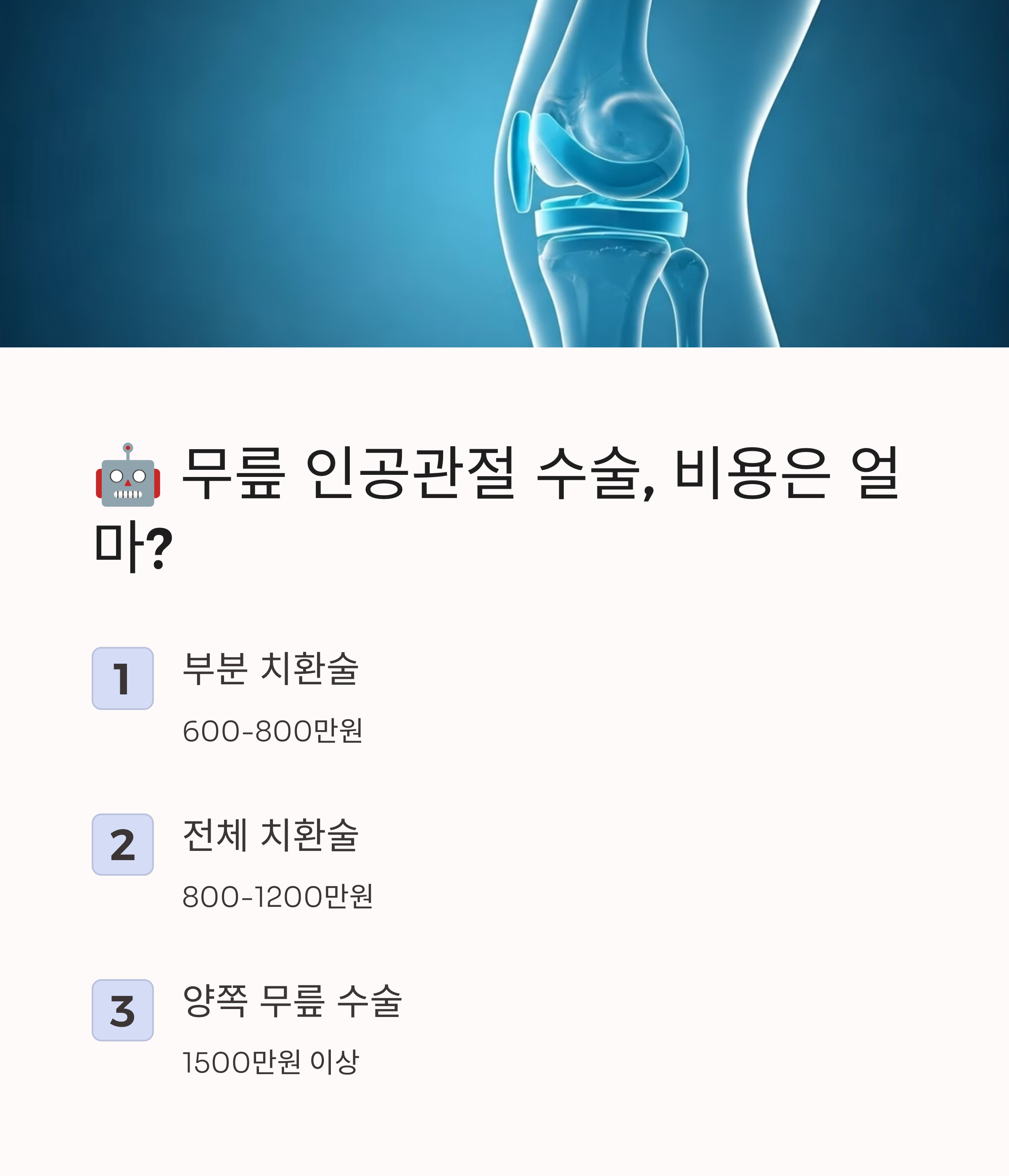 무릎수술비용과 실비보험