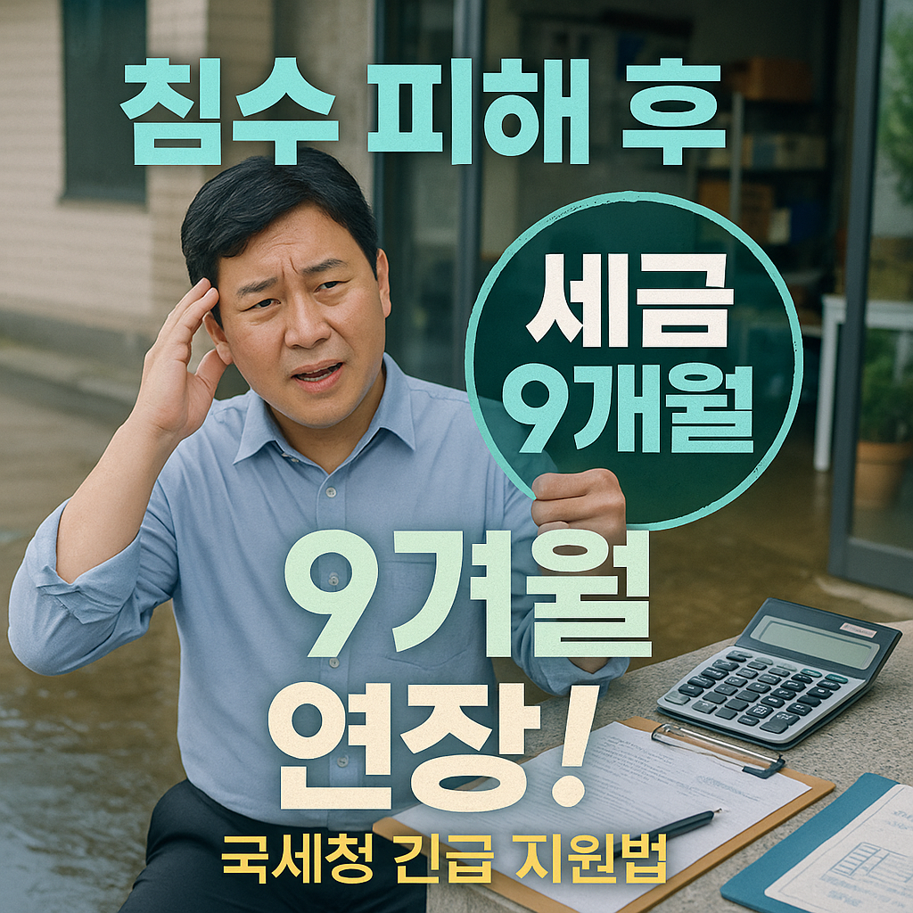 침수 피해 후 세금은? 9개월 연장 신청 완전가이드