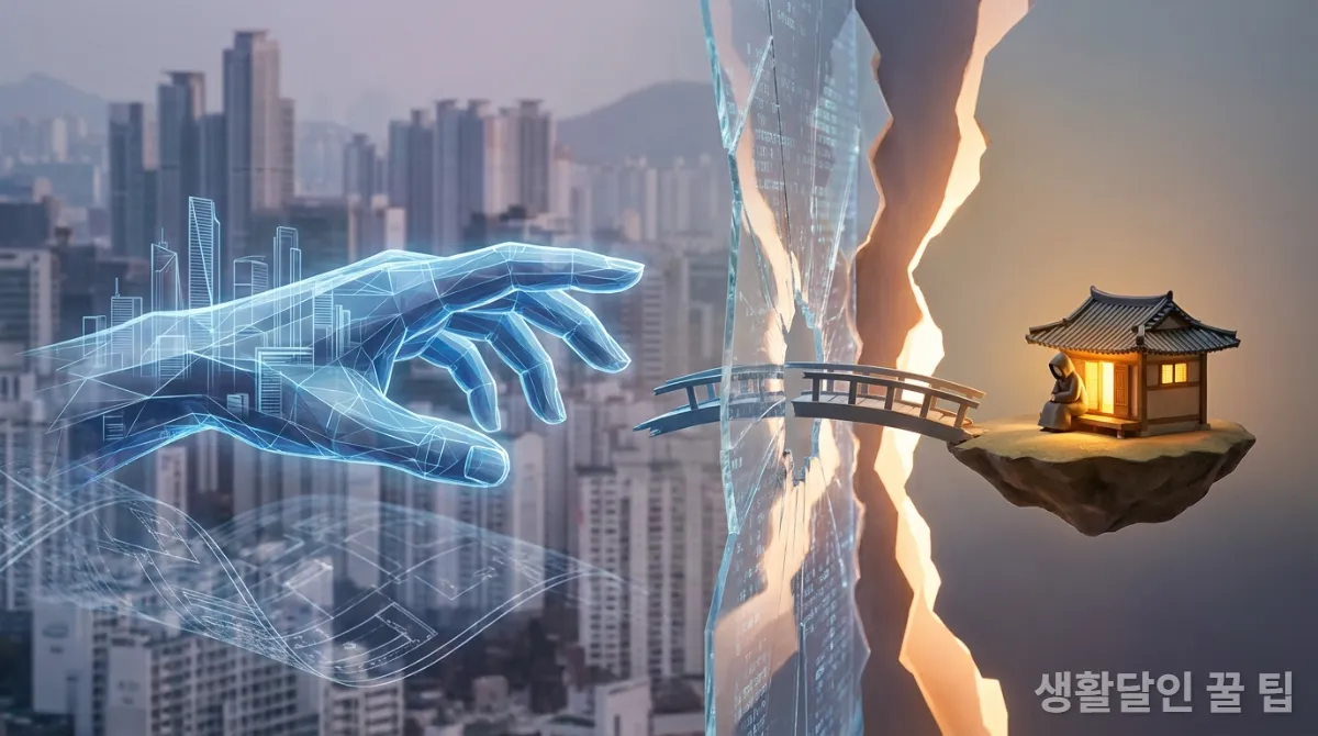 1인 가구 정책의 한계를 상징하는 그래픽 이미지