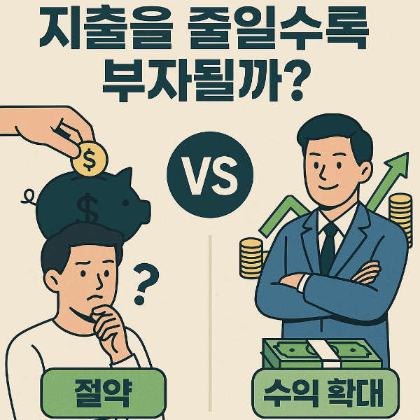 지출을 줄일수록 부자될까? 절약 vs 수익 확대 비교