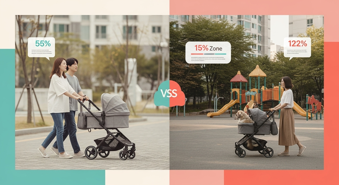 "아기보다 강아지가 더 많다"... 개모차가 유모차를 넘어선 대한민국