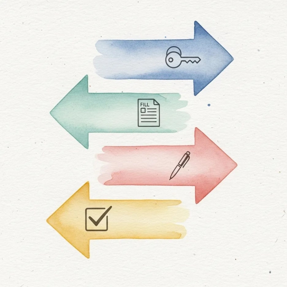 마라톤 접수 과정을 보여주는 단계별 안내