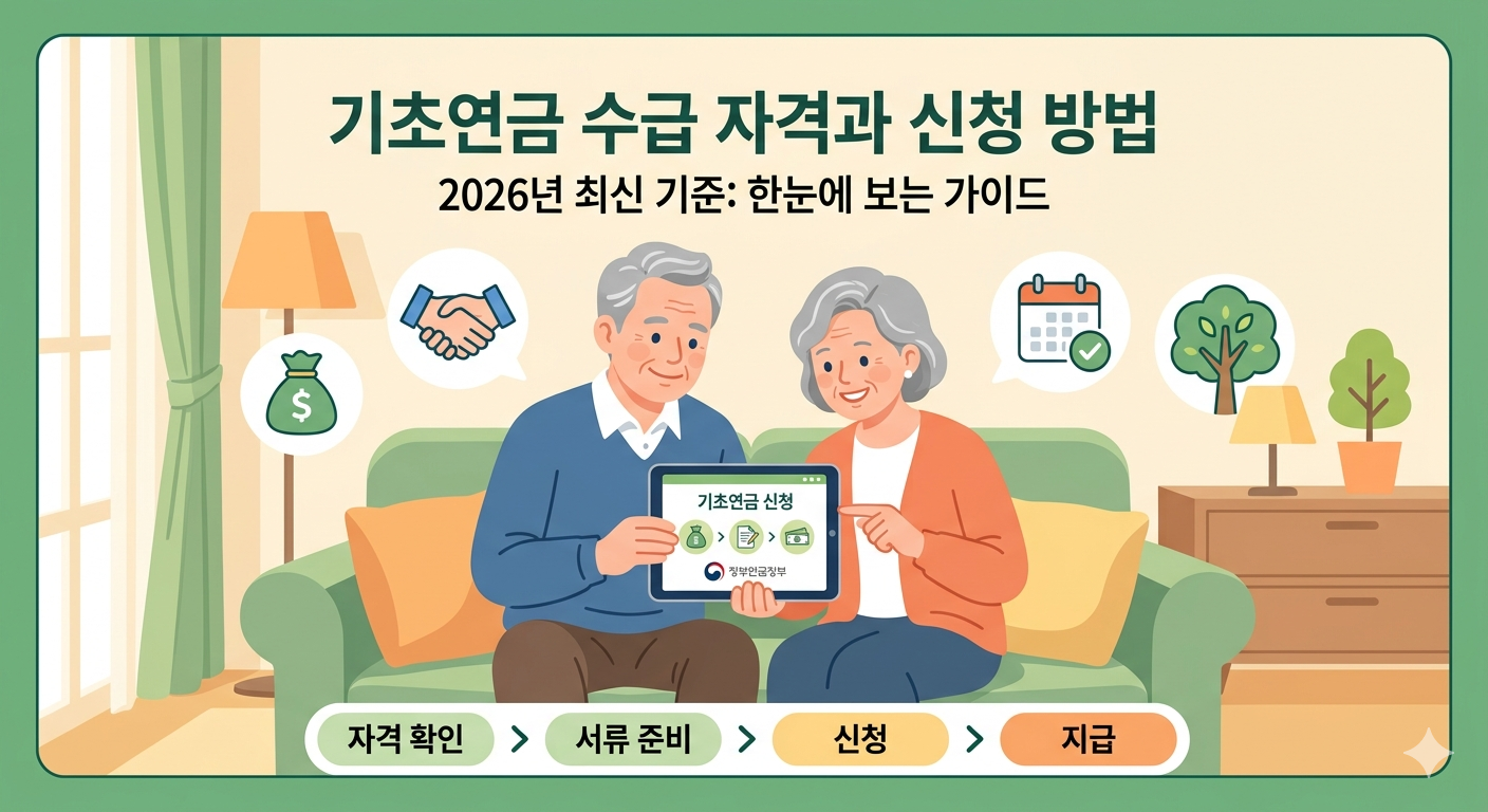 2026년 기초연금 수급자격 및 신청방법 선정기준액 인상 내용 총정리