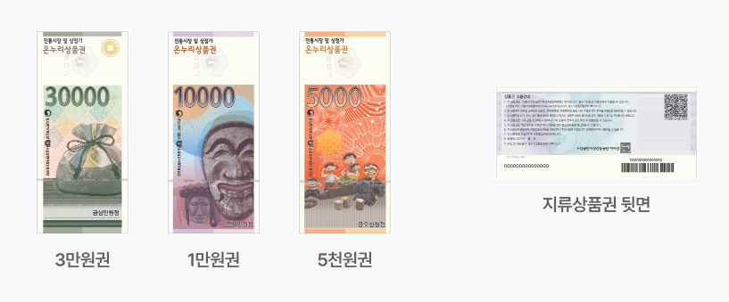 온누리상품권 지류형 상품권