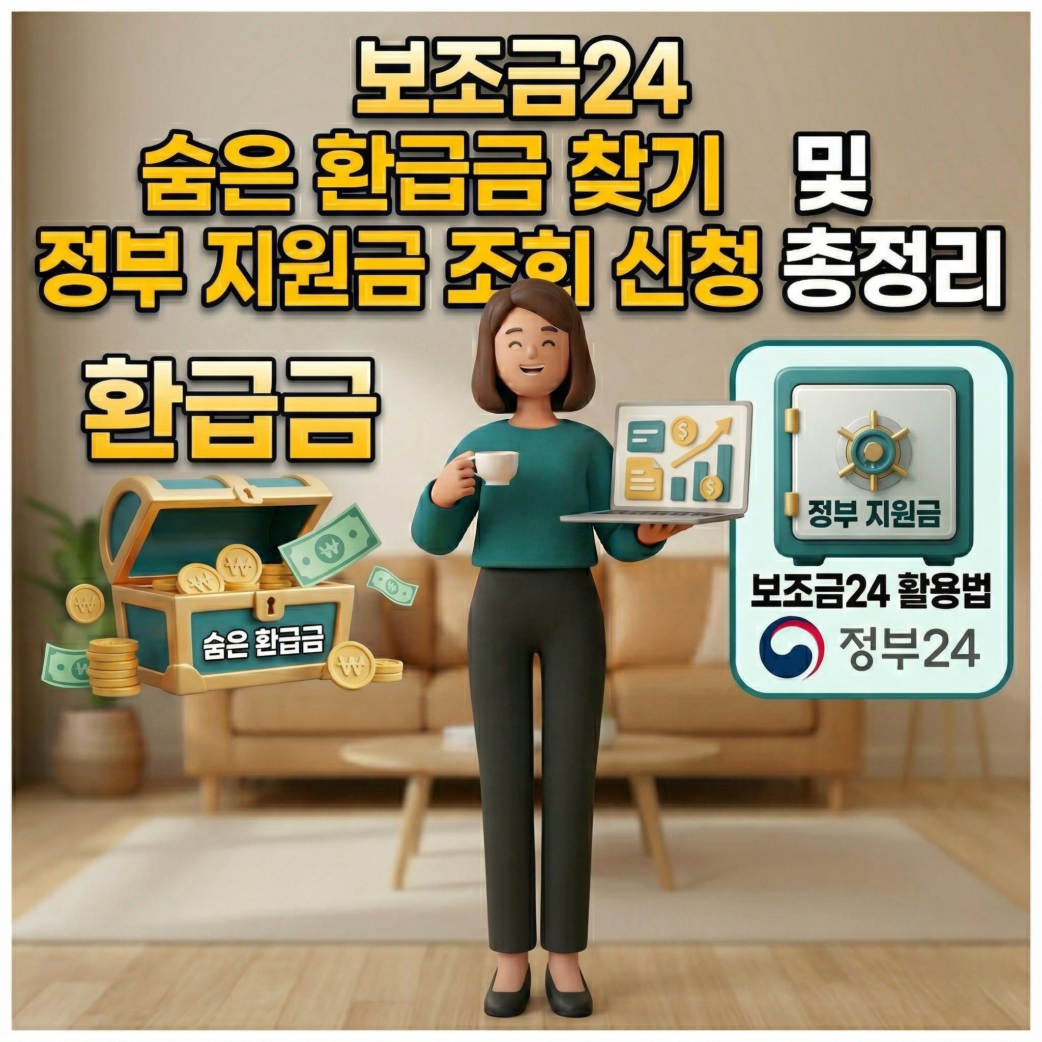 보조금24 숨은 환급금 찾기 및 정부 지원금 조회 신청 방법 총정리 3040 재테크 실전 가이드 썸네일