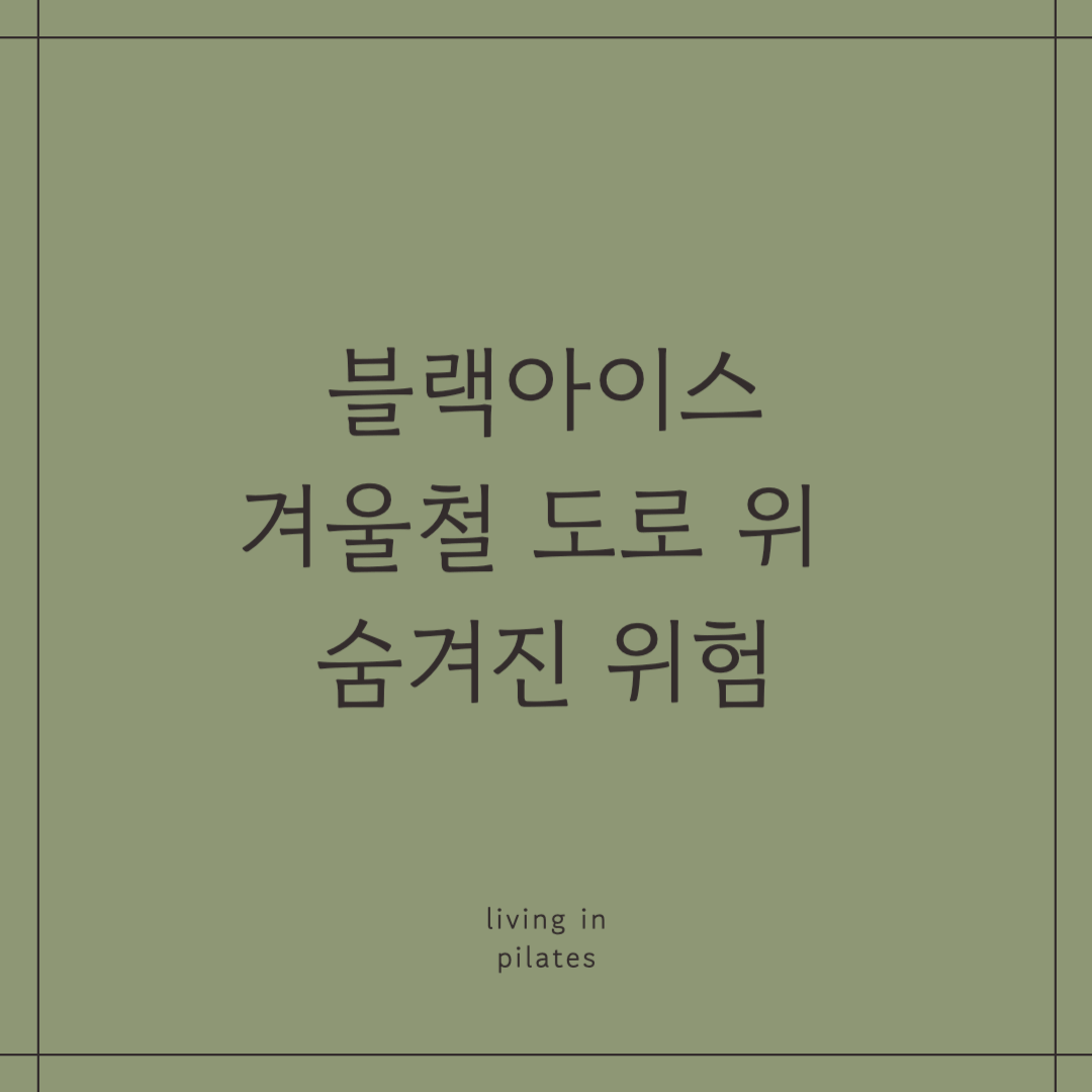 블랙아이스, 겨울철 도로 위 숨겨진 위험