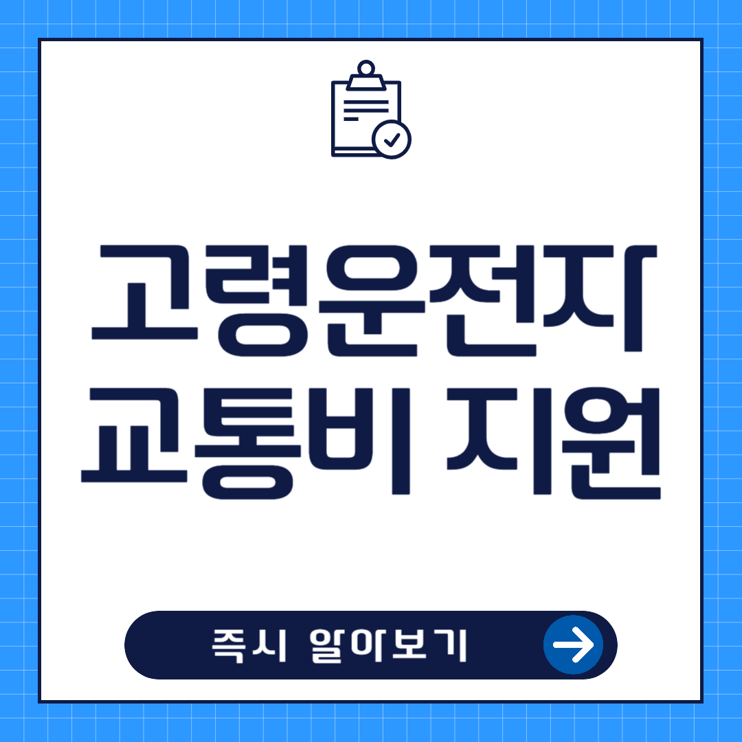 고령운전자 교통비 지원