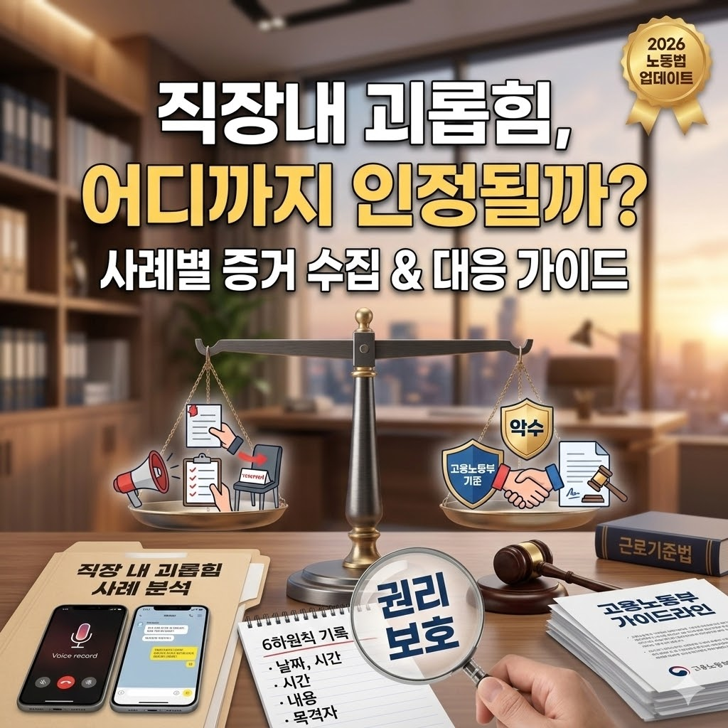 고용법 서류를 돋보기로 분석하는 모습