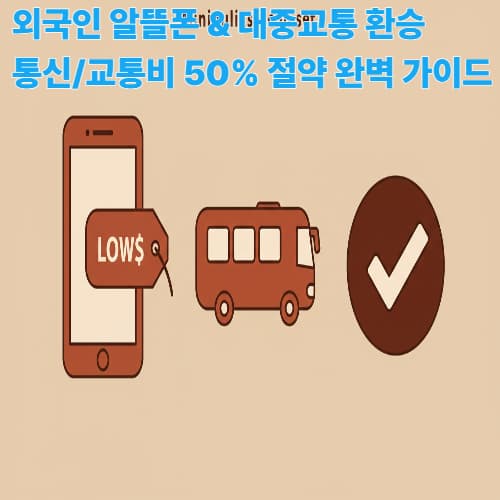 2025년 외국인 생활비 절약: 알뜰폰 가입부터 교통 환승 꿀팁 7가지