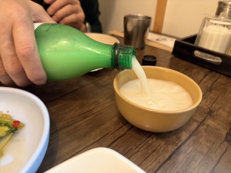 시골막국수 빈대떡과 막걸리 사진
