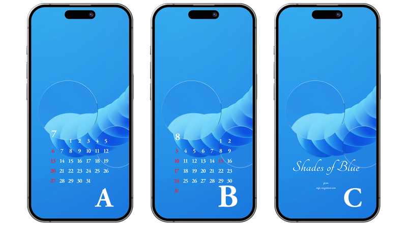 01 파란색 원반 ABC - 2025년7월 아이폰배경화면