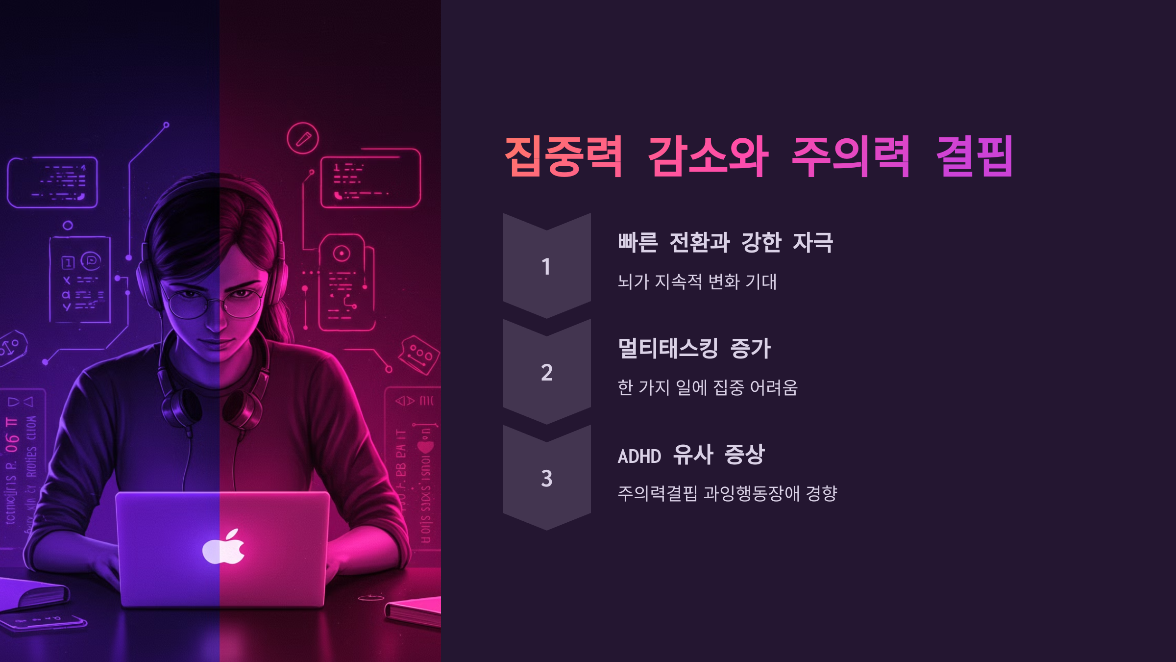 3. 집중력 감소와 주의력 결핍