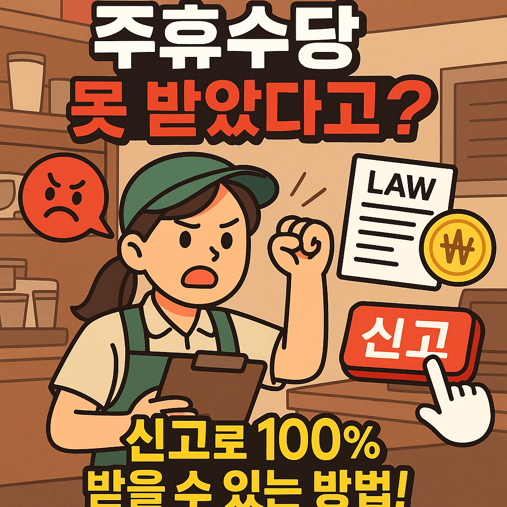 알바 주휴수당 미지급 신고 절차