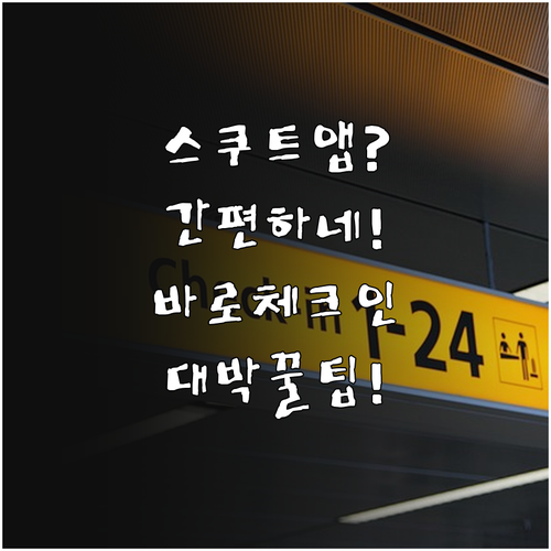 스쿠트 항공 앱으로 간편하게 온라인 ..