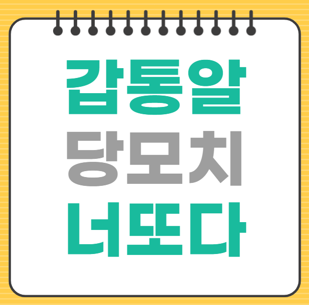 갑통알 뜻 당모치 너또다 뜻 유래 밈 유행이유 활용법 예시 총정리