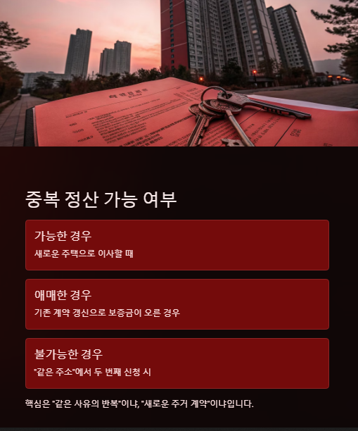 중복 정산 가능 여부