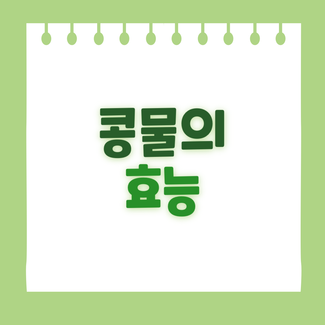 콩물의 효능