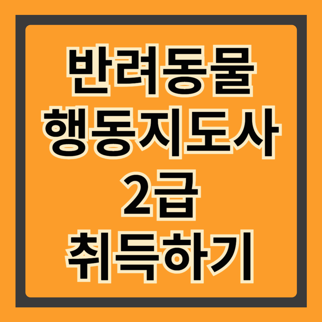 반려견 훈련사 2급 취득 노하우