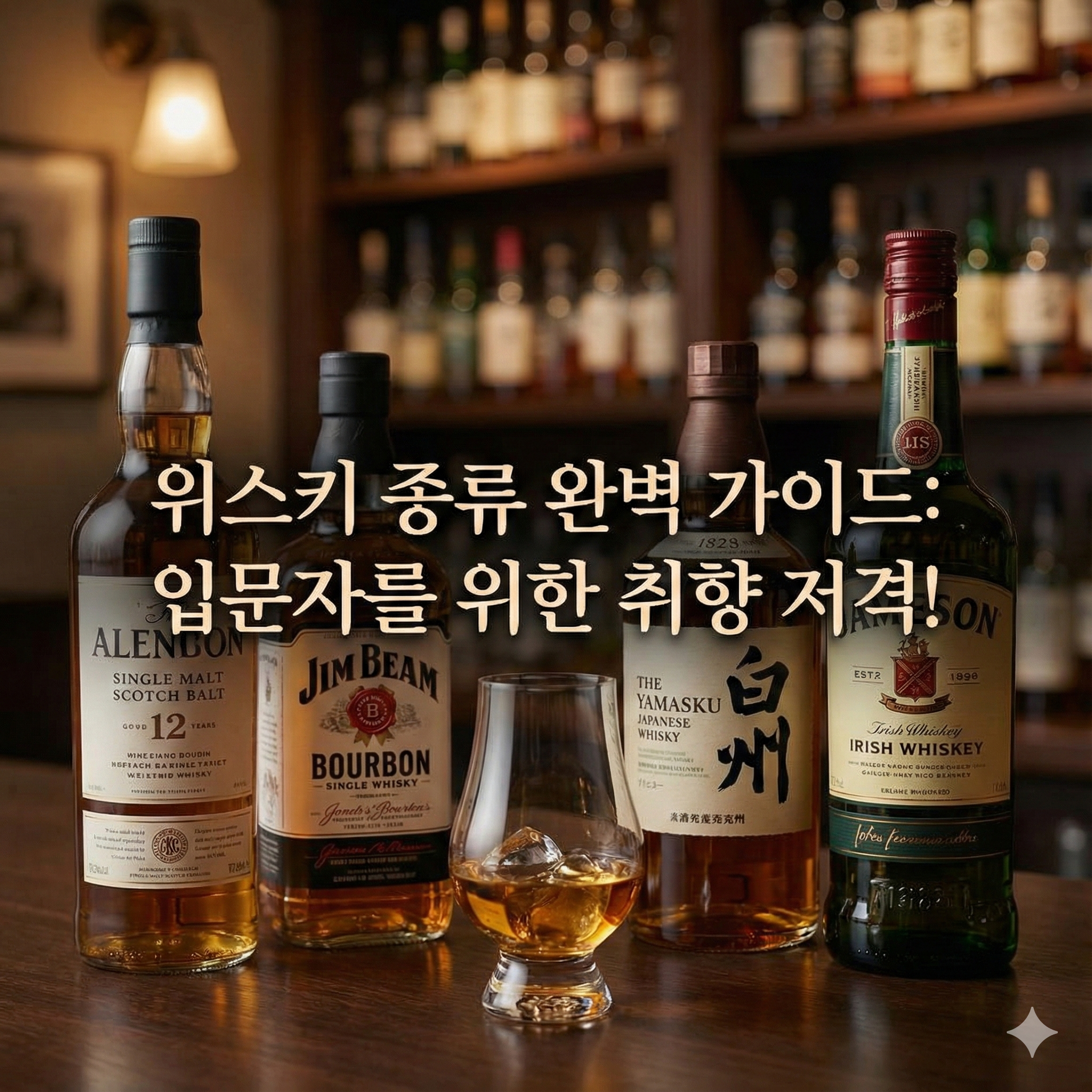 위스키종류 완벽 가이드 : 싱글몰트 버번 차이점과 입문자 추천