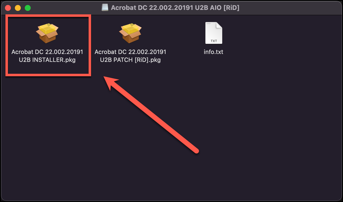 아크로뱃 install 파일 실행