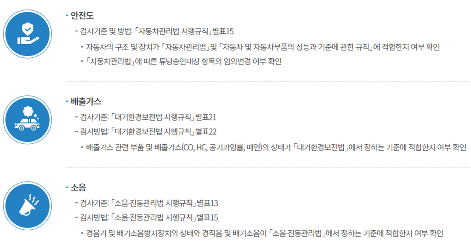 정기검진 검사기준