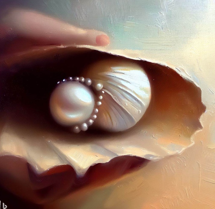 진주를 품고 있는 조개