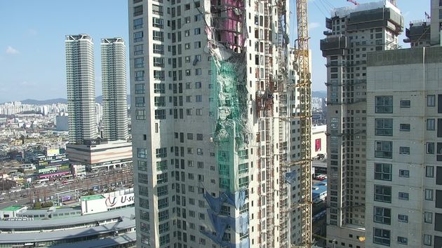 광주 화정 아이파크 붕괴 사진
