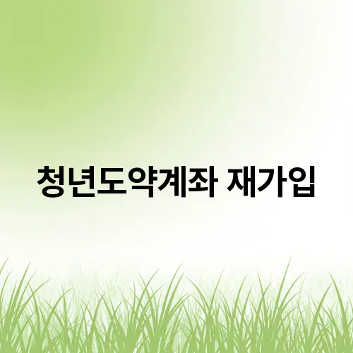 청년도약계좌 재가입