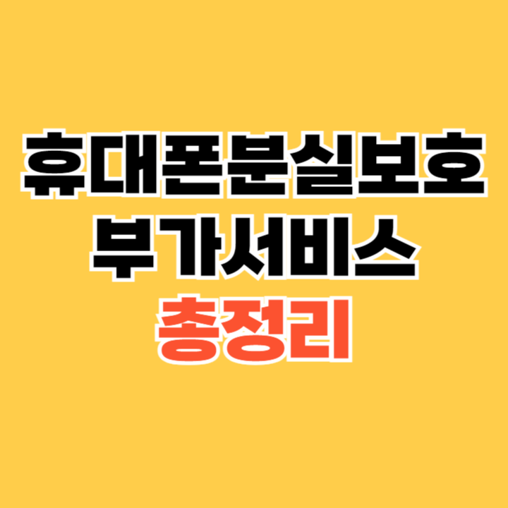 휴대폰분실보호-부가서비스