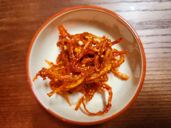 완성된 홍진미채