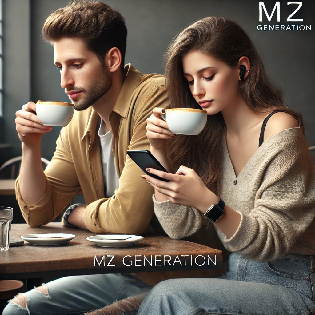 "MZ세대 커플이 서로의 개인 시간을 존중하는 모습"