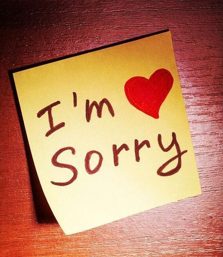 내가 틀렸다. 당신이 옳았다. 고맙다. 미안하다.