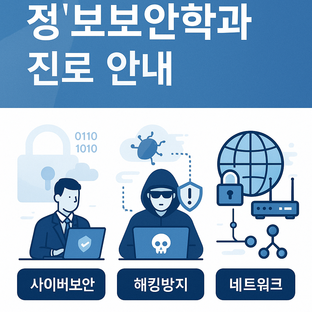 정보보안학과 진로 안내 (사이버보안, 해킹방지, 네트워크)관련 이미지