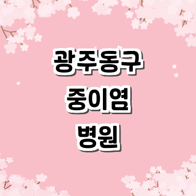 광주 동구 중이염