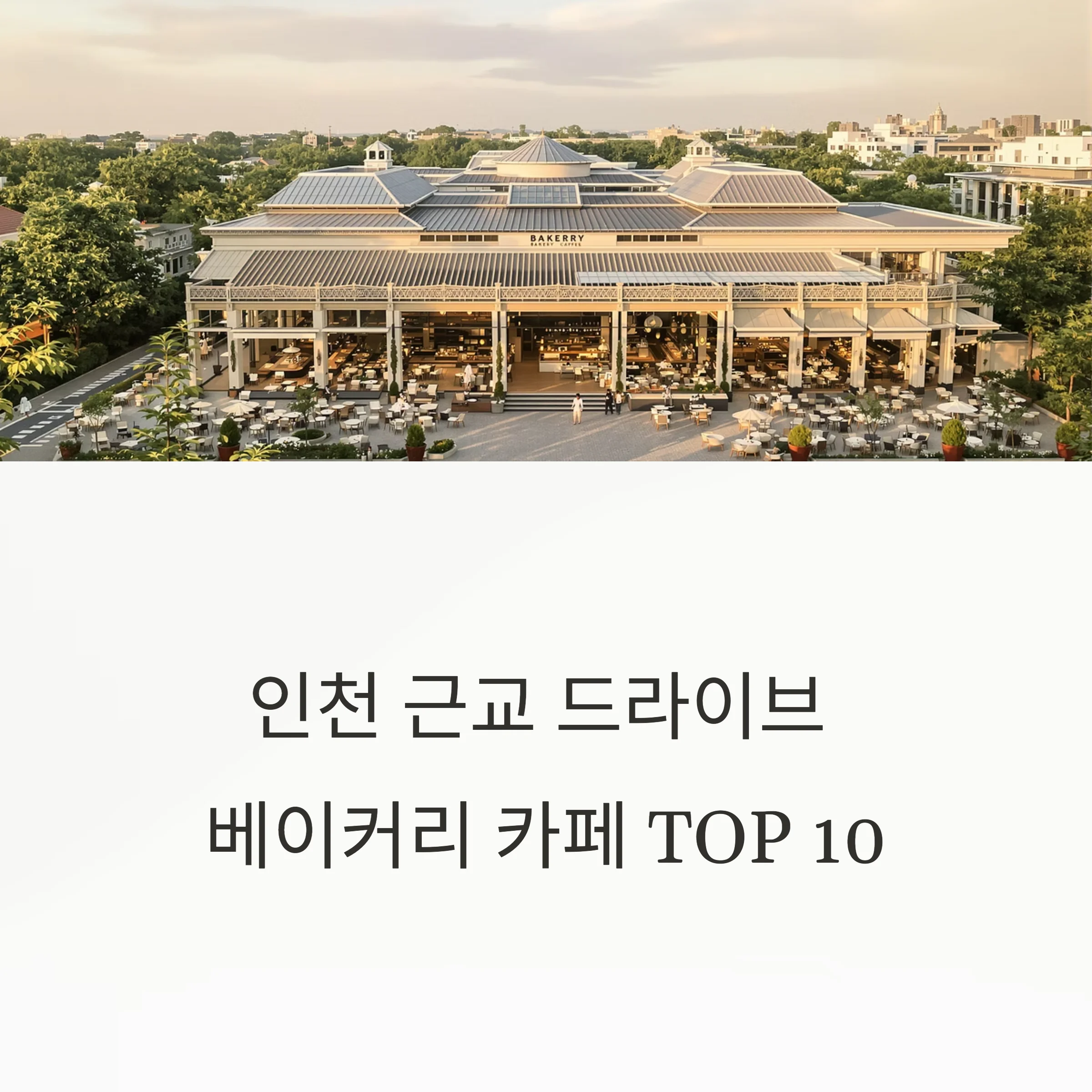 인천 근교 드라이브 베이커리 카페 TOP 10