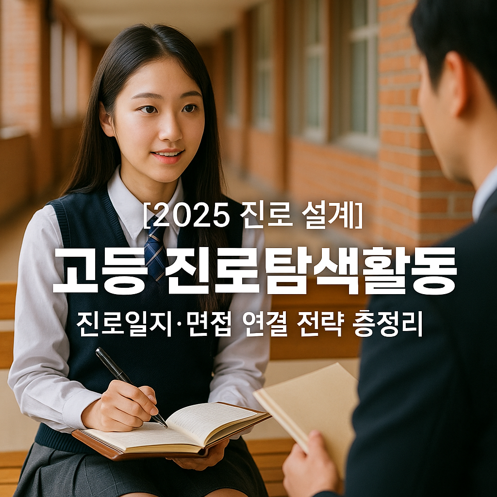 [2025 진로 설계] 고등 진로탐색활동 ｜ 진로일지·면접 연결 전략 총정리