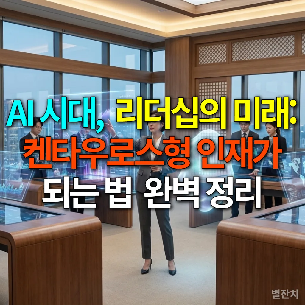 AI와 인간이 협력하여 미래를 만들어가는 한국 비즈니스 리더들의 모습