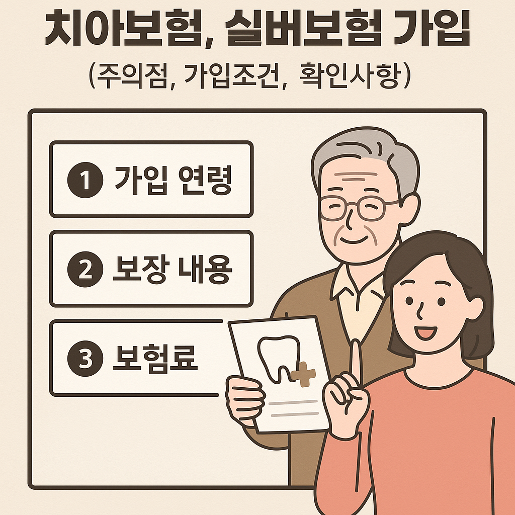 치아보험, 실버보험 가입 관련 사진