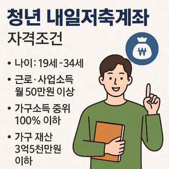 청년 내일저축계좌 자격조건, 혜택, 기간, 신청방법 총정리