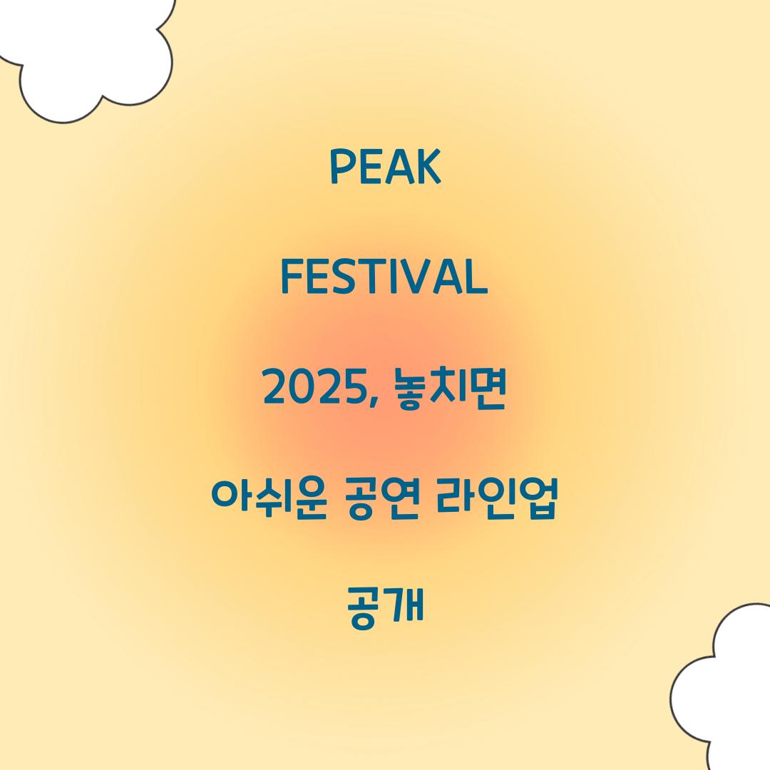 PEAK FESTIVAL 2025