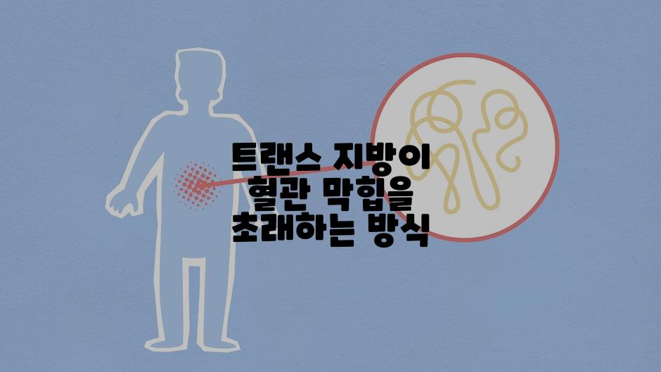 트랜스 지방이 혈관 막힙을 초래하는 방식