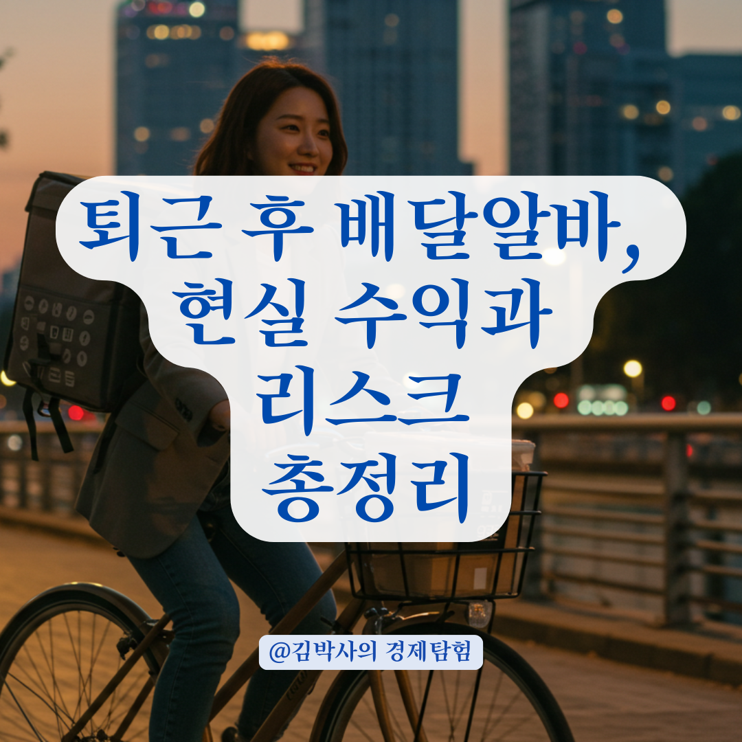 퇴근 후 부업으로 돈 버는 현실적인 루트, 배달알바 수익성과 리스크 정리.