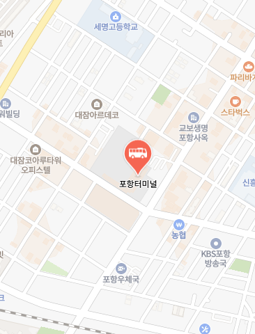 포항터미널 위치 지도