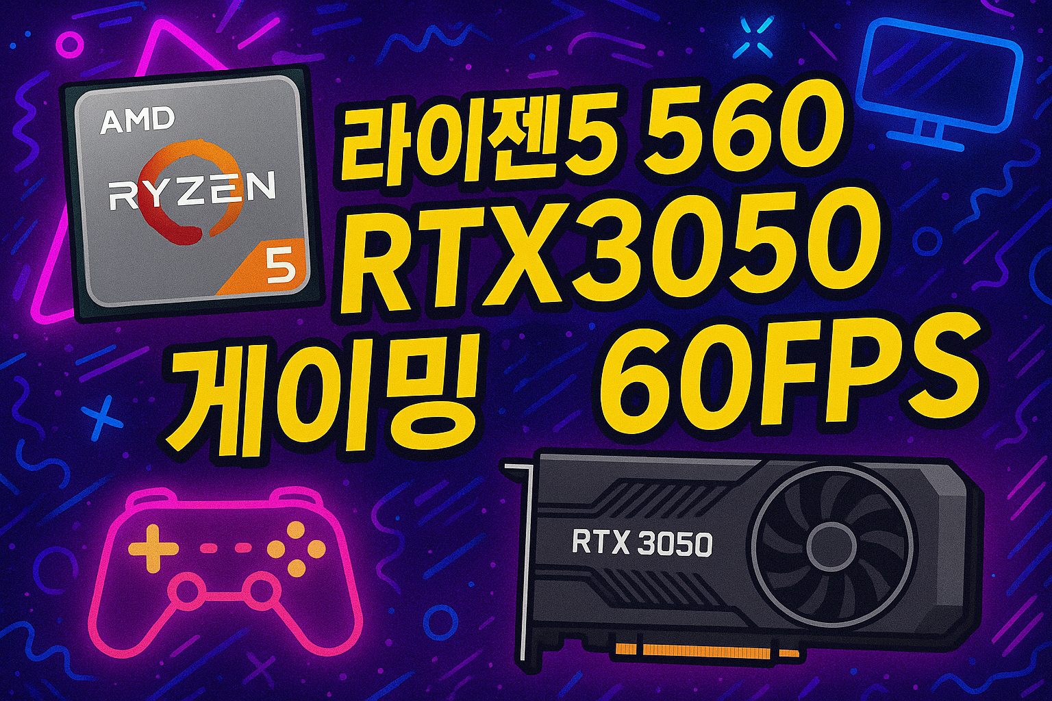 r5560030508g 게임 성능 - AAA급 옵션 타협시 60프레임 가능할까?